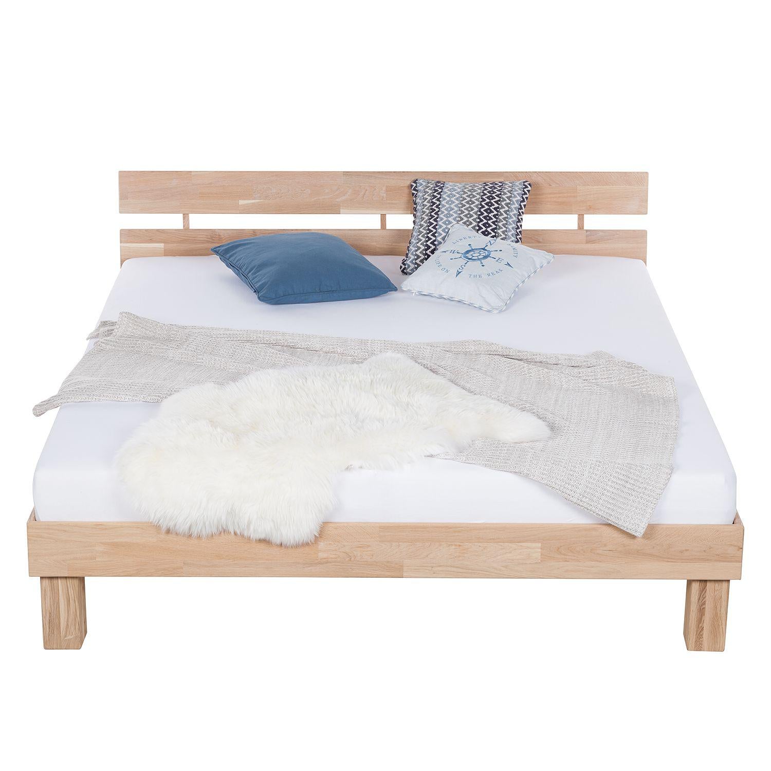 Cama de madera maciza de roble 90 x 200 cm. /140 x 200 cm. / 160 x 200 cm. / 180 x 200 Estilo escandinavo